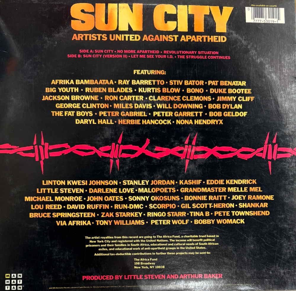Виниловая пластинка Artists United Against Apartheid ‎– Sun City LP