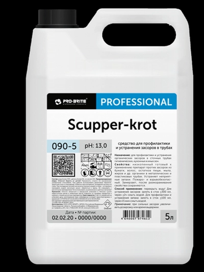 Средство Pro-Brite Scupper-Krot 5л для устранения засоров в сточных трубах/ 090-5