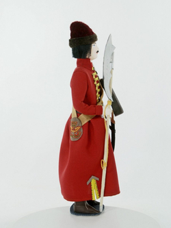 Кукла коллекционная фарфоровая Стрелец 17 век, Русь