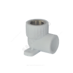 Угольник PP-R комбинированный белый Дн 20х3/4" ВР с креплением VALFEX 10120225