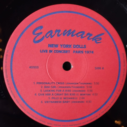 Винтажная виниловая пластинка LP New York Dolls Live In Concert (Paris 1974) (Italy 2003)