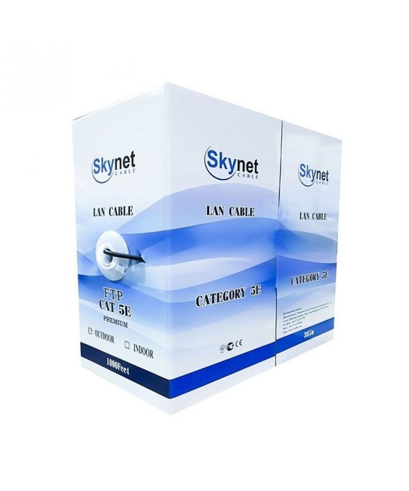 SkyNet Кабель FTP indoor, медный, FLUKE TEST, кат.5e, 4x2x0,46, однож., 305 м, box, серый [CSL-FTP-4-CU]