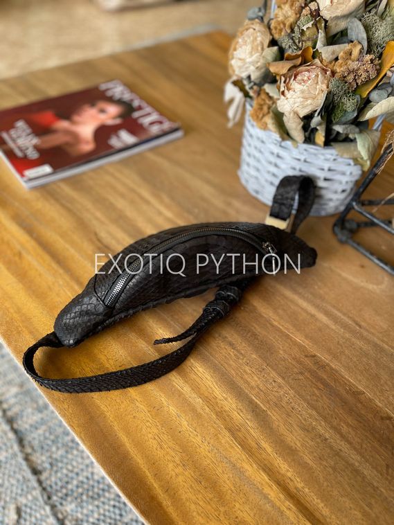 Мужская поясная сумка из кожи питона BG-384