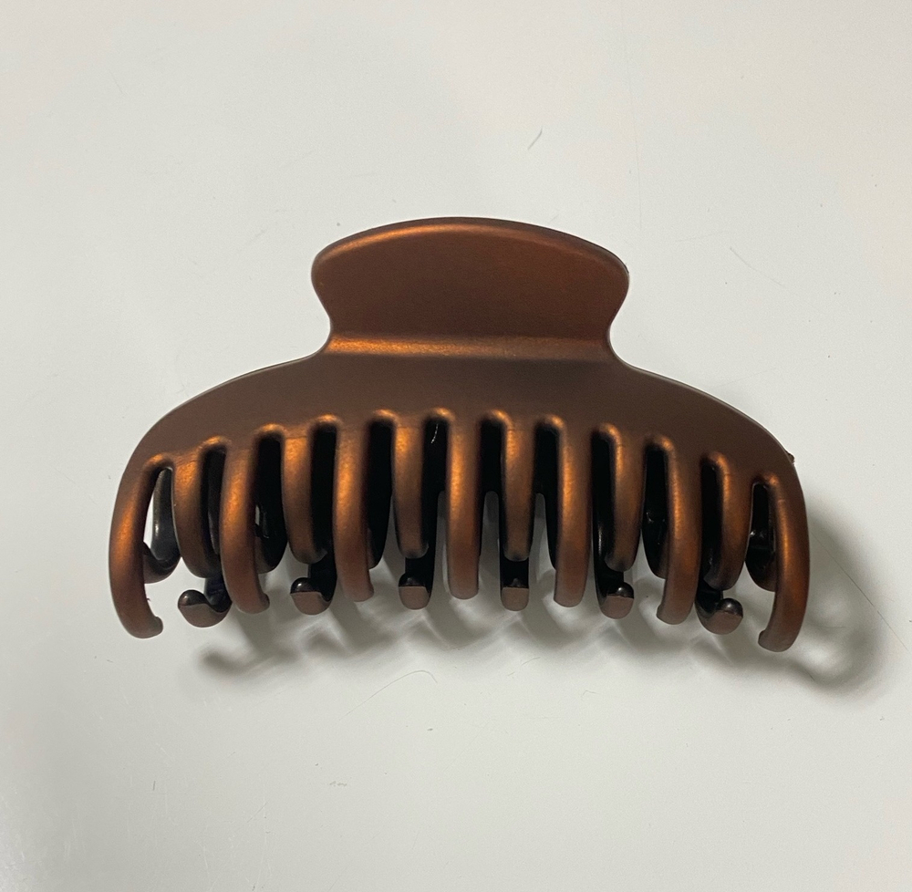 Краб для волос "Двойной зуб" классический, 8 см, цвета МИКС