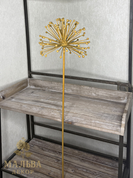 Декор для сада цветок "Аллиум" большой 23x23xH15cm + 115см штекер