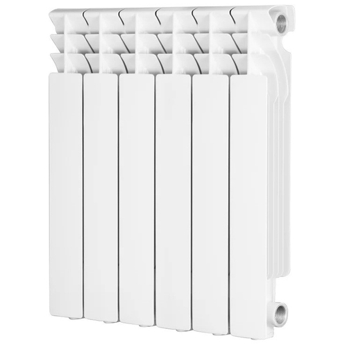 Радиатор алюминиевый Radena 500/100 боковое подключение белый 6 секций