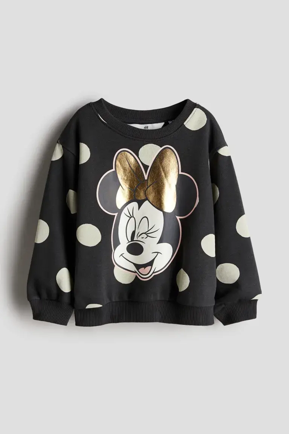 H&M Толстовка с контрастным принтом, черный