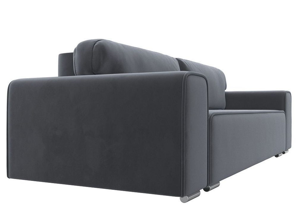 Диван прямой Лига-029, ВЕЛЮР Серый