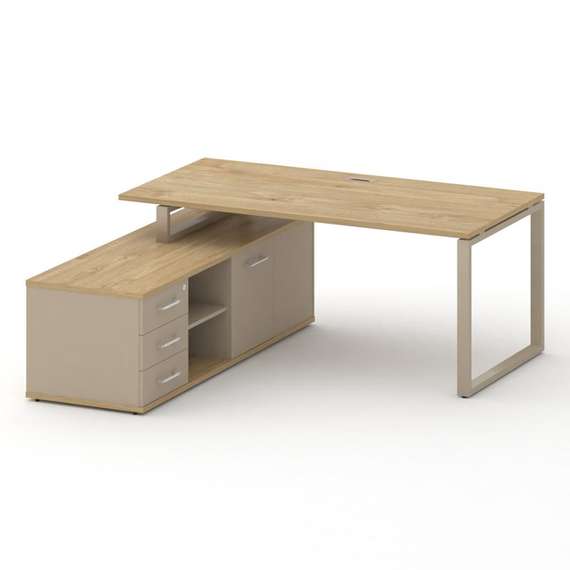 Шифт Стол руководителя с опорной греденцией , левый SK.SRG-180.P (L) 1800*1800*753