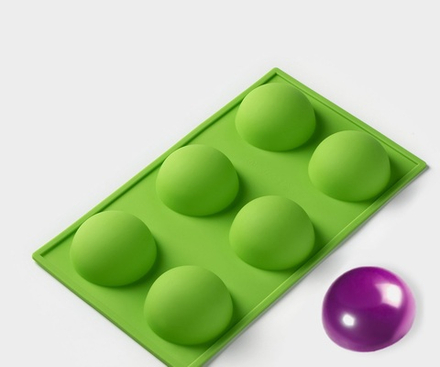 Силиконовая форма для выпечки и муссовых десертов "Полусферы 6,5см"