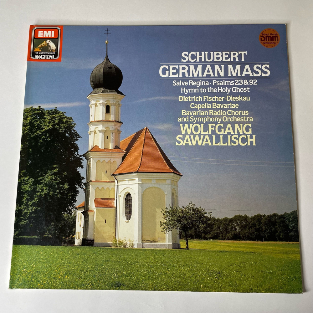 Винтажная виниловая пластинка LP Schubert Шуберт, Wolfgang Sawallisch, German Mass With Epilogue, The Lord's Prayer, D.872 (Германия 1983)