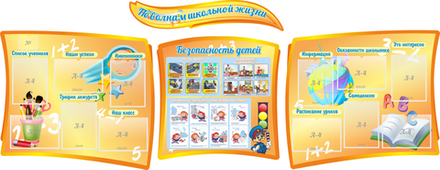 "По волнам школьной жизни" резной стенд из 4-х частей