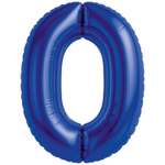 Шар фольгированный Цифра 0 101 см (Синий)