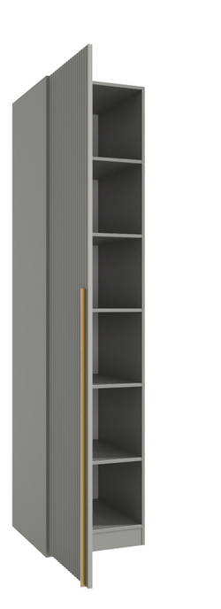 Шкаф для одежды, Шкаф пенал, Аляска, серый