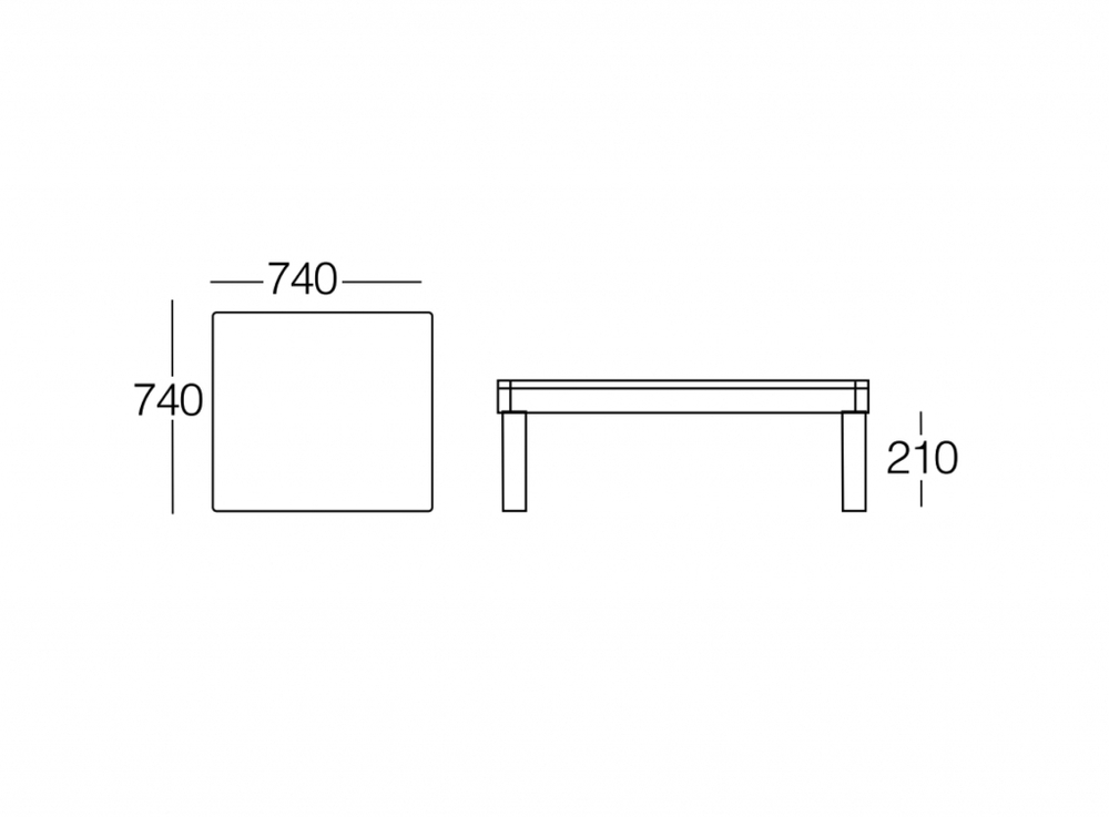 Столик ламинированный журнальный Papatya Slim Center Low Table (E)