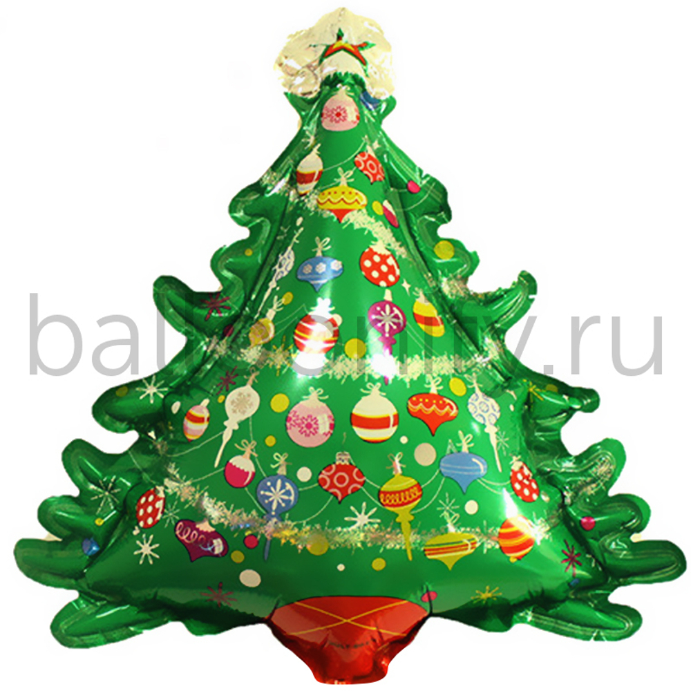 Шар (38''/97 см) Фигура, Новогодняя елка, 1 шт.