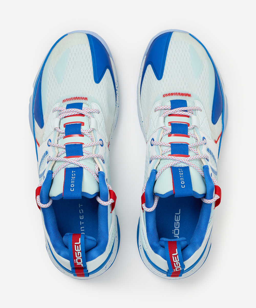 Кроссовки баскетбольные JÖGEL Contest, голубой/красный