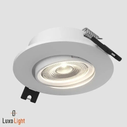 Светильник точечный встраиваемый LuxoLight Plast LUX0103700 потолочный круглый белый GU10