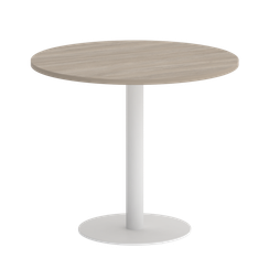 Home Office Стол круглый VR.SP-5-90.1 Дуб Аттик/Металл Белый 900*900*753