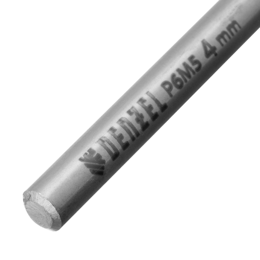 Сверло спиральное по металлу 4 x 75 мм, Р6М5, Golden Tip Denzel