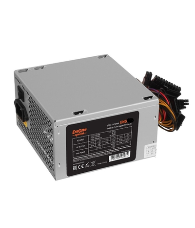 Exegate EX292164RUS Блок питания 750W ExeGate UNS750 (ATX, 12cm fan, 24pin, 4pin, PCIe, 3xSATA, 2xIDE, FDD)