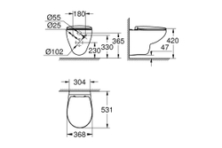 Подвесной унитаз с сиденьем с микролифтом Grohe Bau Ceramic 39351000