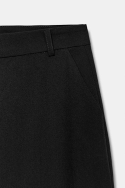 ZARA ШИРОКИЕ БРЮКИ С НИЗКОЙ ПОСАДКОЙ, ЧЕРНЫЙ