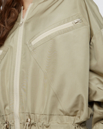 Комбинезон из шелка хаки