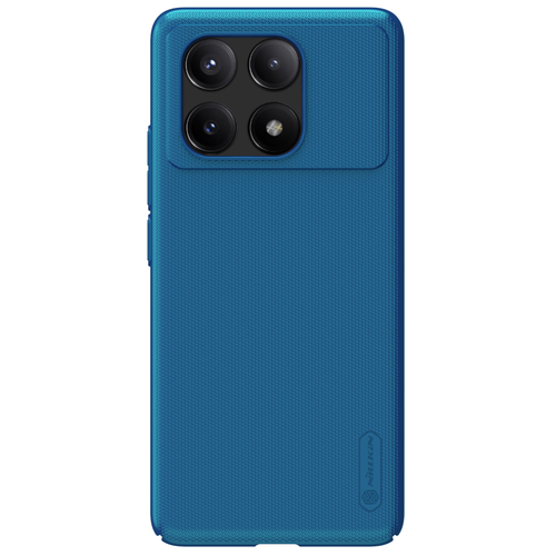 Тонкий чехол синего цвета (Peacock Blue) от Nillkin для смартфона Xiaomi Poco X6 Pro 5G и Redmi K70E, серия Super Frosted Shield