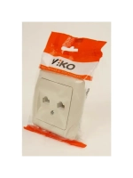 Розетка RJ11+ RJ45 VIKO CARMEN кремовая