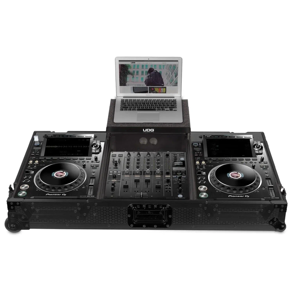 Кейс UDG Ultimate Flight Case Pioneer CDJ-3000/ 900NXS2 Black Plus (Laptop Shelf + Wheels)