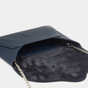 Сумка-клатч Florette из кожи теленка, синего цвета