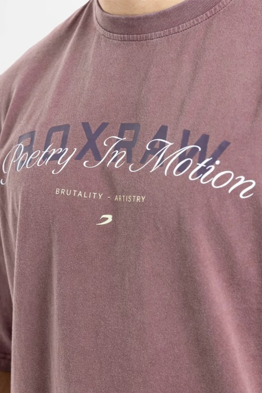Футболка BOXRAW Poetry In Motion Oversized бордовая