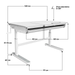 Растущая парта Kinderzen Gaudi (1200×650 мм)