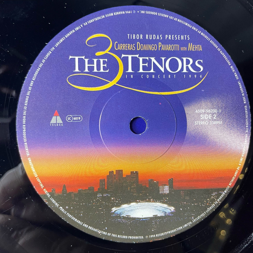 Винтажная виниловая пластинка LP Carreras, Domingo, Pavarotti with Mehta, The 3 Tenors In Concert 1994 (Германия 1994)