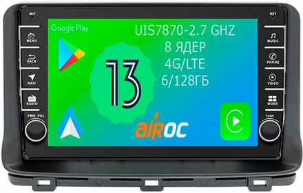 Магнитола для KIA Ceed 3 2021+ - Airoc AB-2318 (кнопки и крутилки), Android 13, TS20, 6/128Гб, SIM-слот, CarPlay