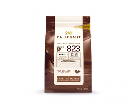 Шоколад Callebaut Молочный 33.6% (Пакет 2,5кг)