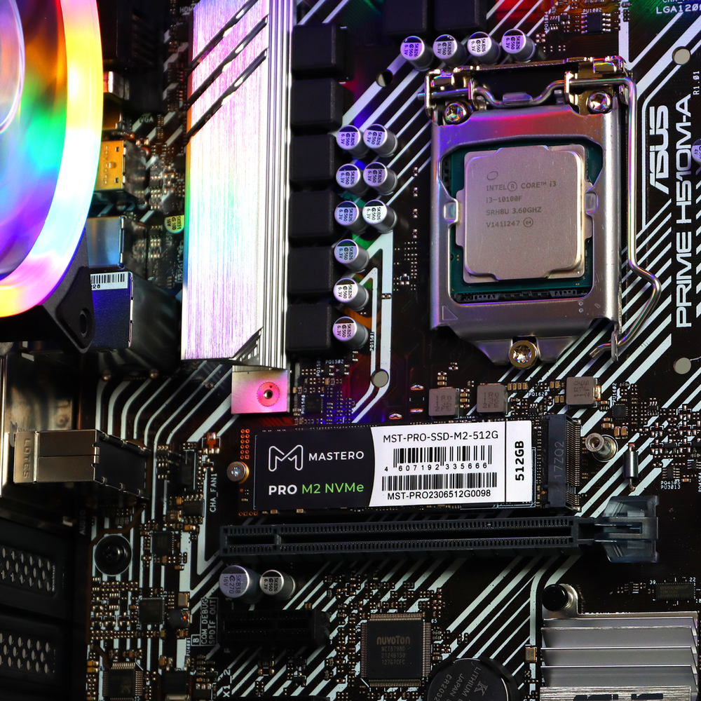 SSD Mastero PRO 512Гб, M.2 2280, NVMe, Retail, TLC, PCIe3.0, DRAM:512Мб, Чтение:3400мб/с, Запись:2200мб/с (MST-PRO-SSD-M2-512G)