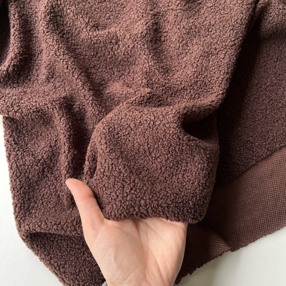 Трикотажный барашек/Букле Шоколад