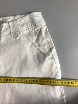 Бриджи Zara из льна белые, маркировка S, визуально 44 размер, новые