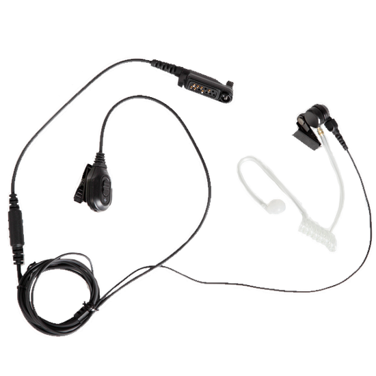 Hytera EAN24-P Гарнитура, 2-проводная, тангента/микрофон/наушник (прозрачная акустическая трубка), цвет чёрный