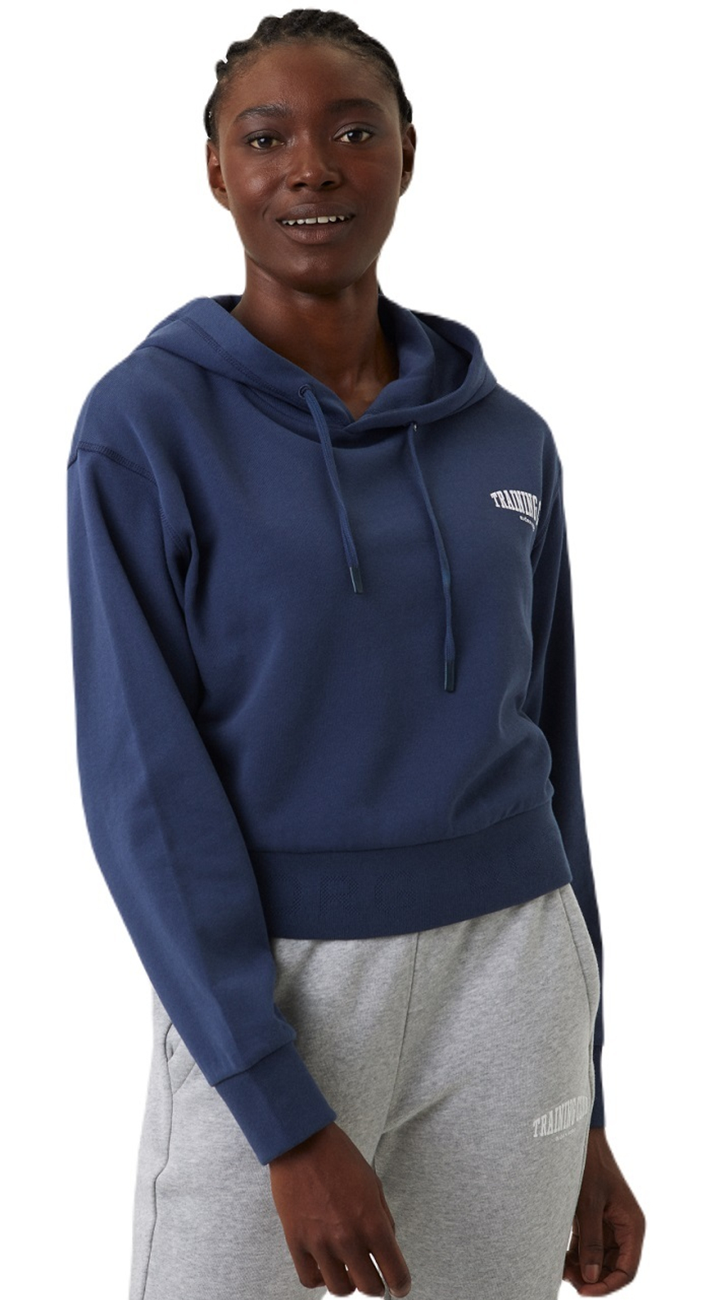 Cropped borg hoodie hotsell