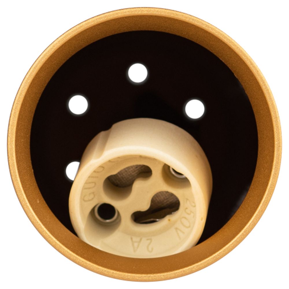 Светильник подвесной (подвес) ЭРА PL15 GD MR16 GU10 потолочный цилиндр золото | Подвесные светильники