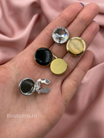 Накладки на пуговицы матовое золото (клипсы)