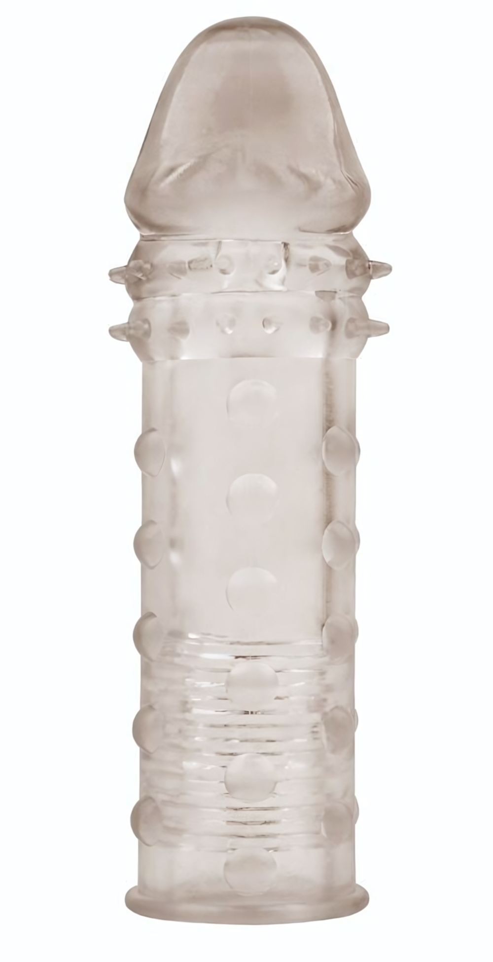 Дымчатая удлиняющая насадка на пенис Extra Texture Sleeve - 16,2 см. (Цвет: дымчатый)