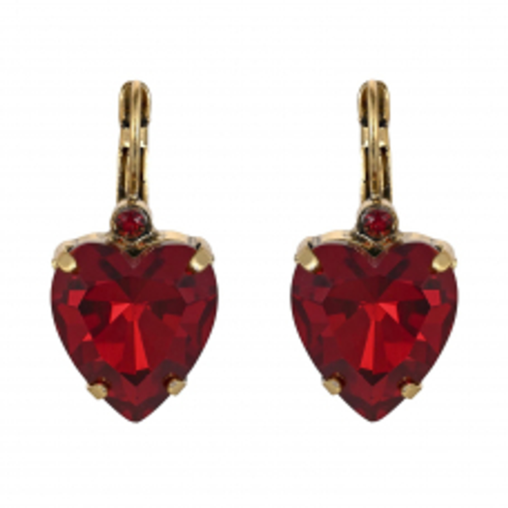 Серьги Сердце из кристалла