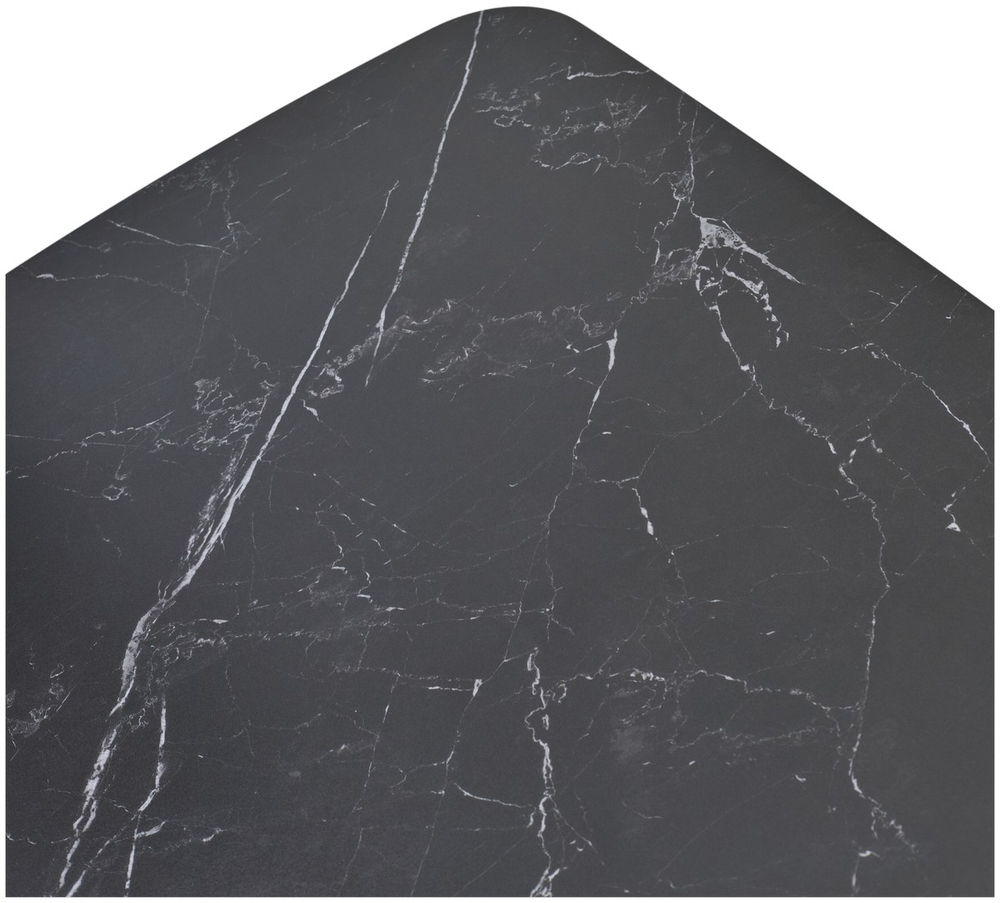 Стол М-City DISAUR Бланко (Blanco) 160 Черный мрамор матовый (Matt Black Marble Solid Ceramic, Орех