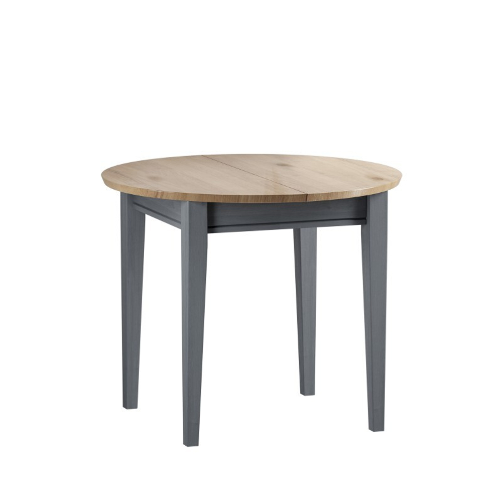 Стол обеденный раскладной «Форест»/«Сканди» 90/125 серый 7046/антик