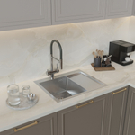 Мойка настол.монтаж 60х50 (3,0) лев. вып 3 1/2  MIXLINE PRO с ФАСКОЙ 20см с сифоном (сатин)