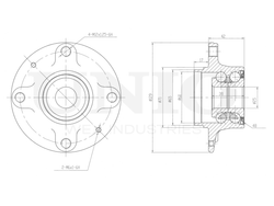 Ступица задняя (с ABS) UNIO HUB-20221